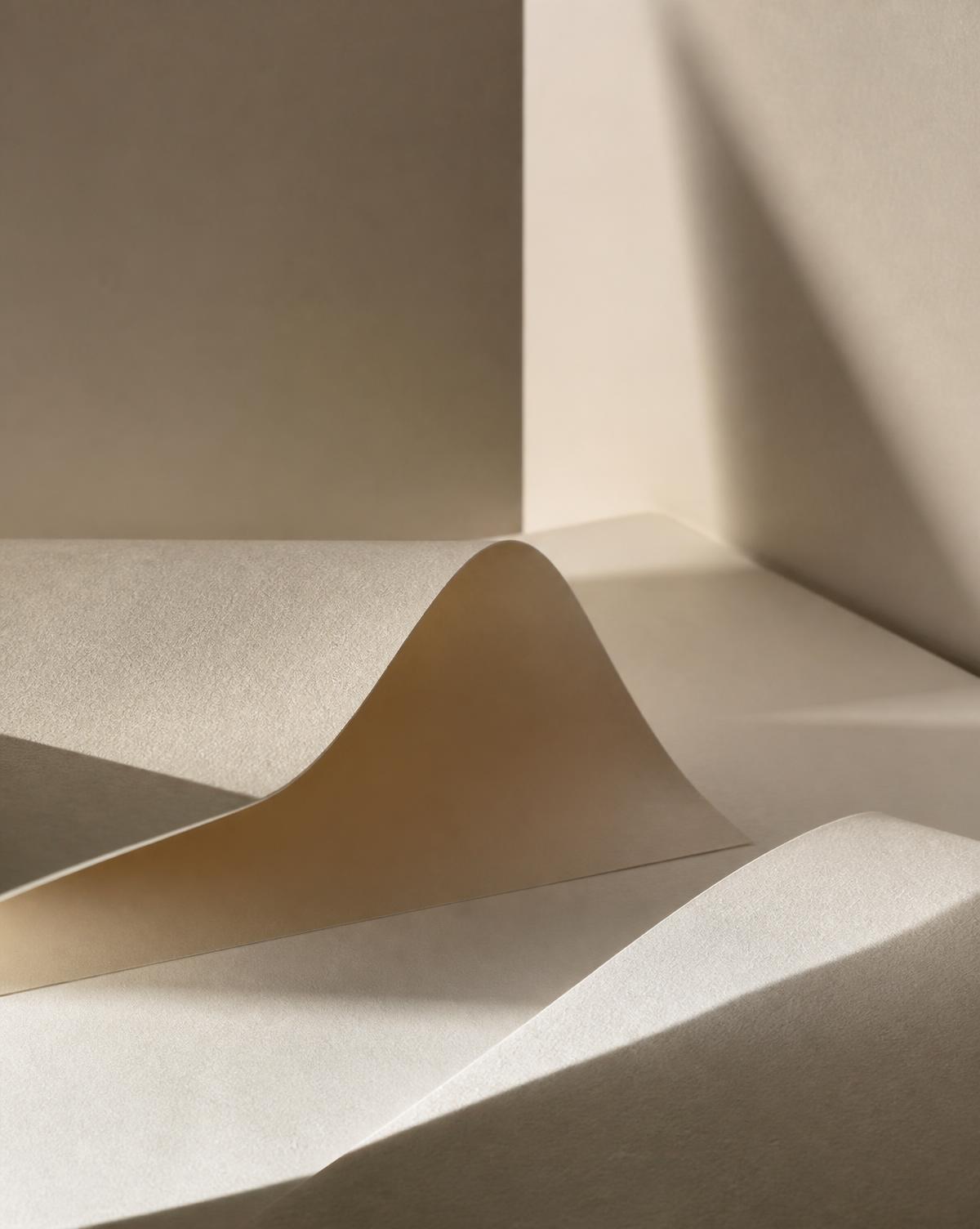 Composition minimaliste en papier